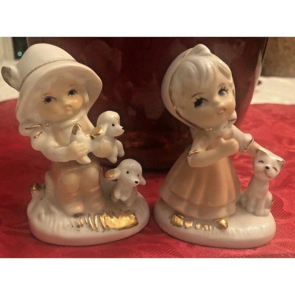 Vintage Giftcraft Peach Elegance Porcelain Figurines - Picture 2 of 8